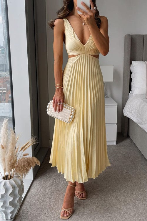 KESLEY™ | PLEATED NECK DRESS