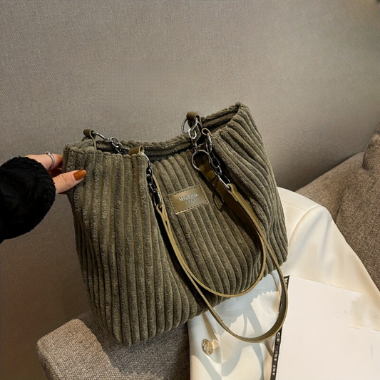Flair. - Soft corduroy shoulder bag