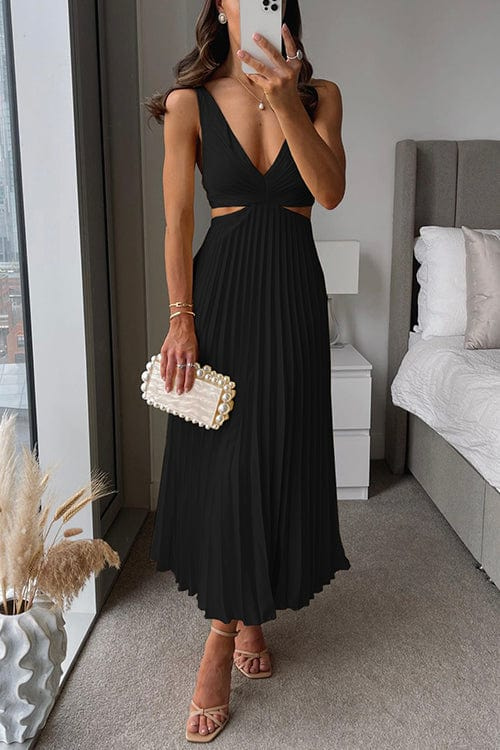 KESLEY™ | PLEATED NECK DRESS