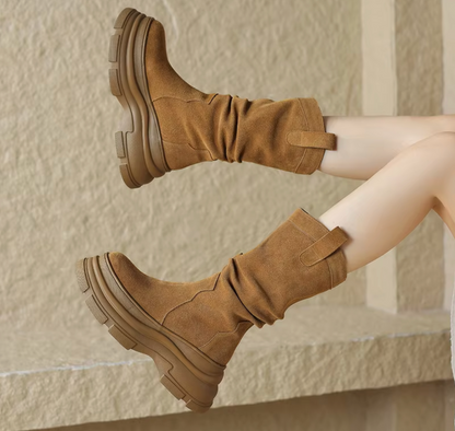 Aerith – Thick leather platform boots