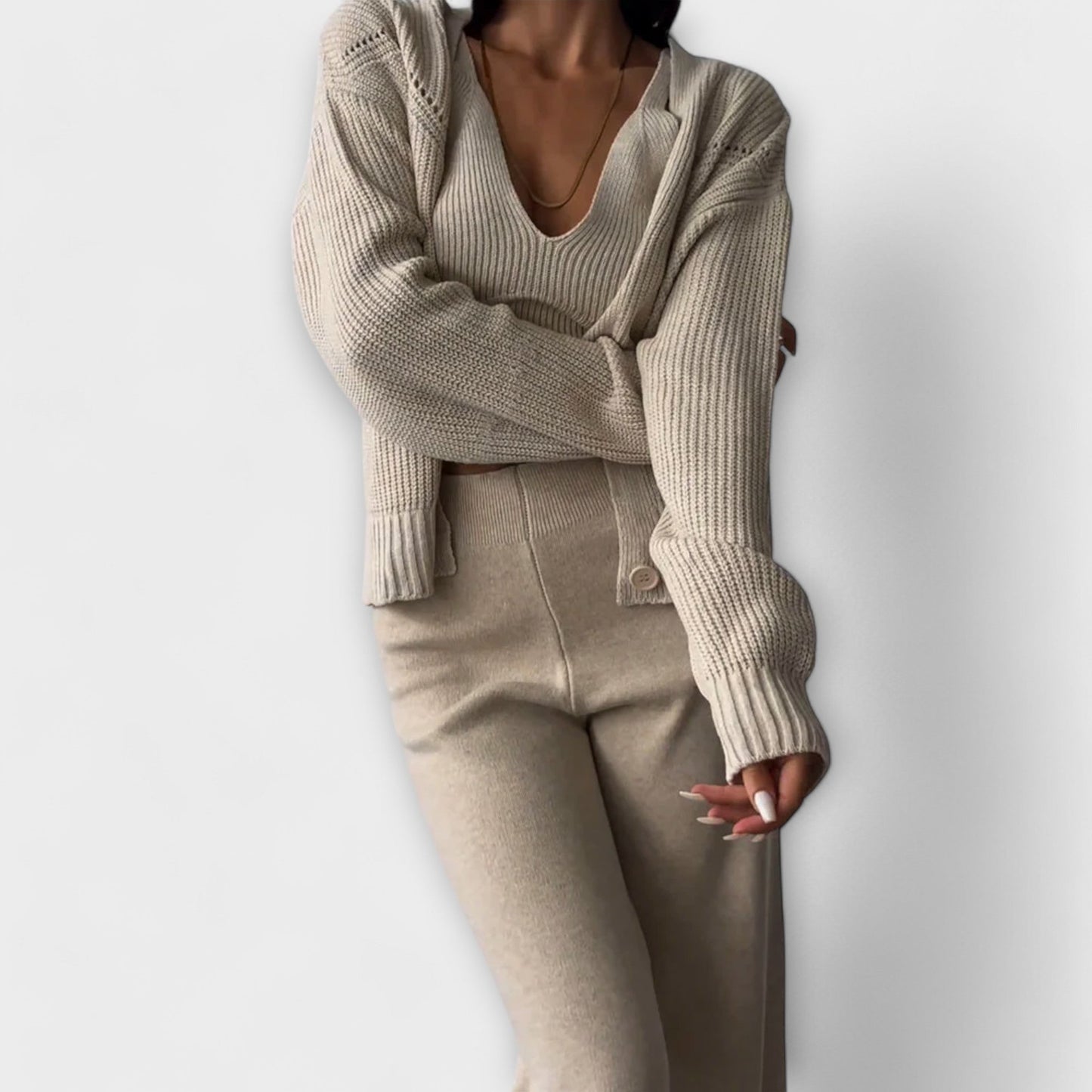 Delia - 3-piece knit set