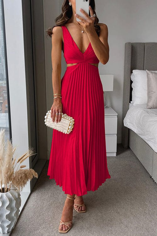 KESLEY™ | PLEATED NECK DRESS