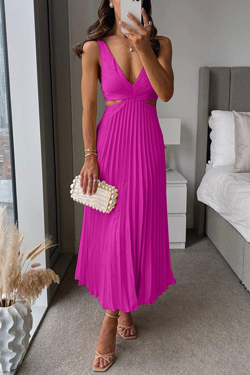 KESLEY™ | PLEATED NECK DRESS