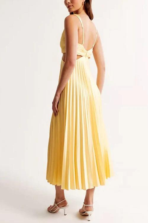 KESLEY™ | PLEATED NECK DRESS