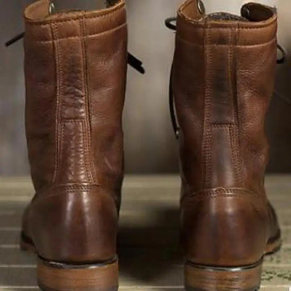 Lined leather boots