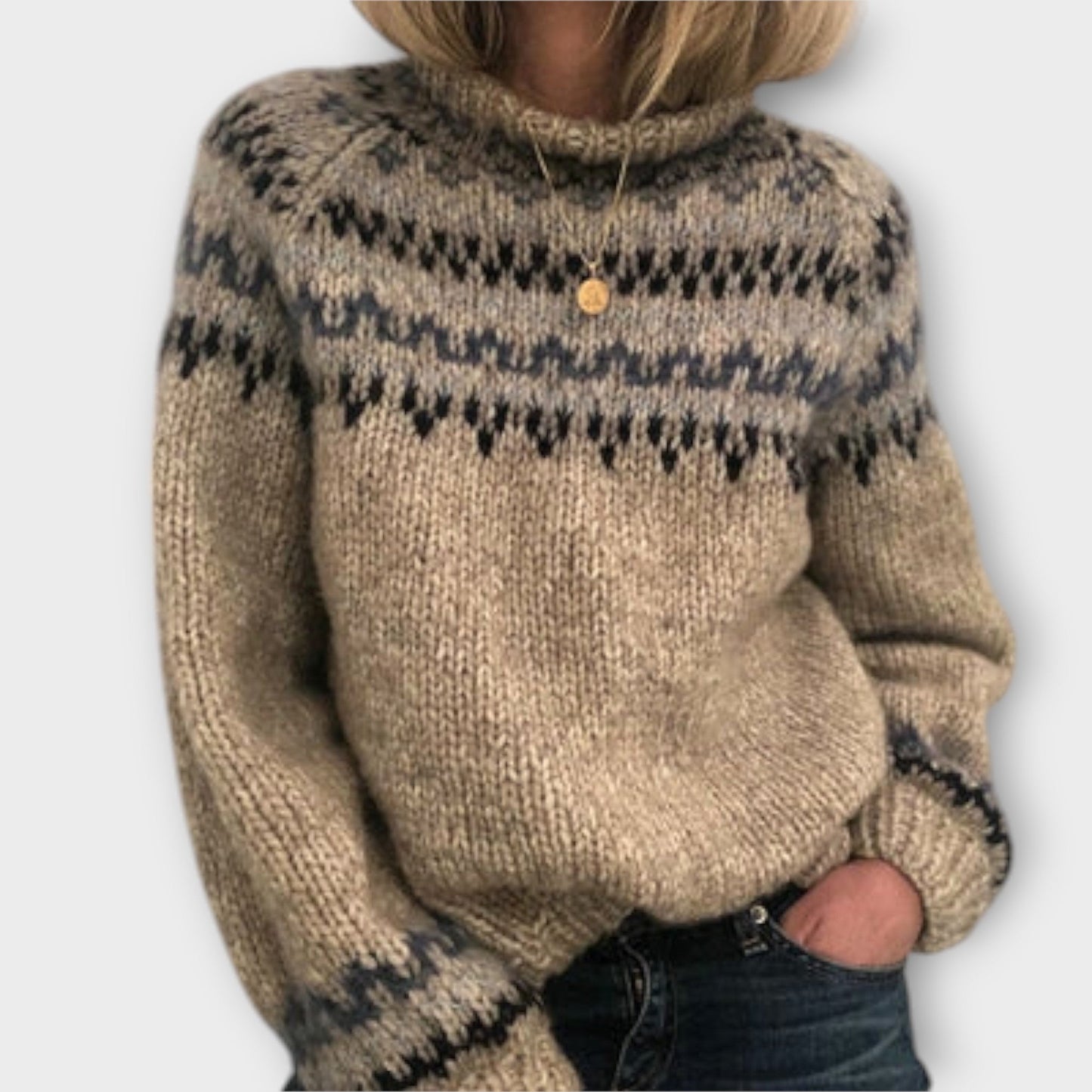 Helena - Soft Fair Isle Knitted Sweater