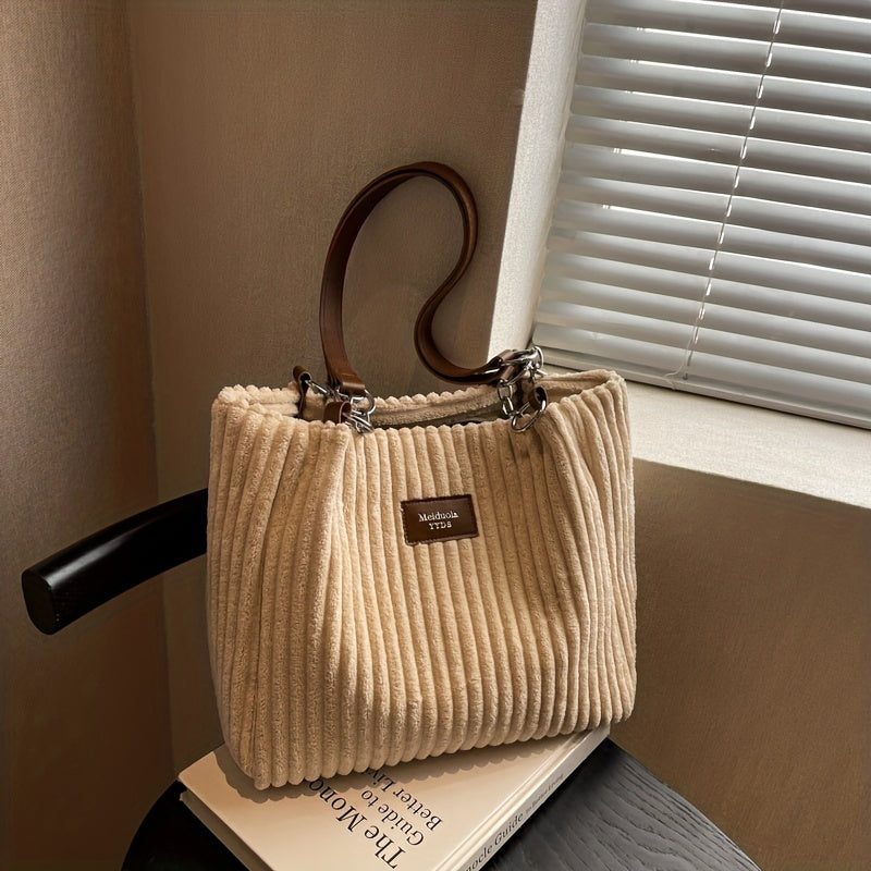 Flair. - Soft corduroy shoulder bag