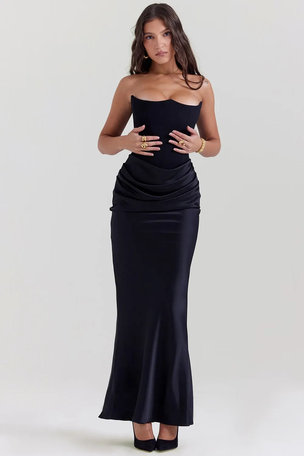 LINDA MAXI DRESS - BLACK