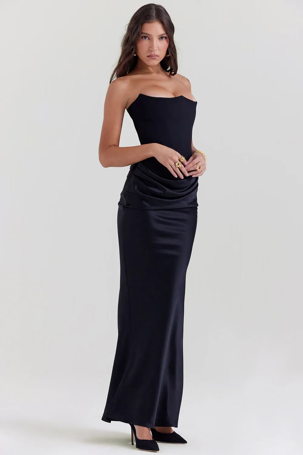LINDA MAXI DRESS - BLACK